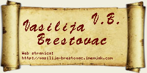 Vasilija Brestovac vizit kartica
